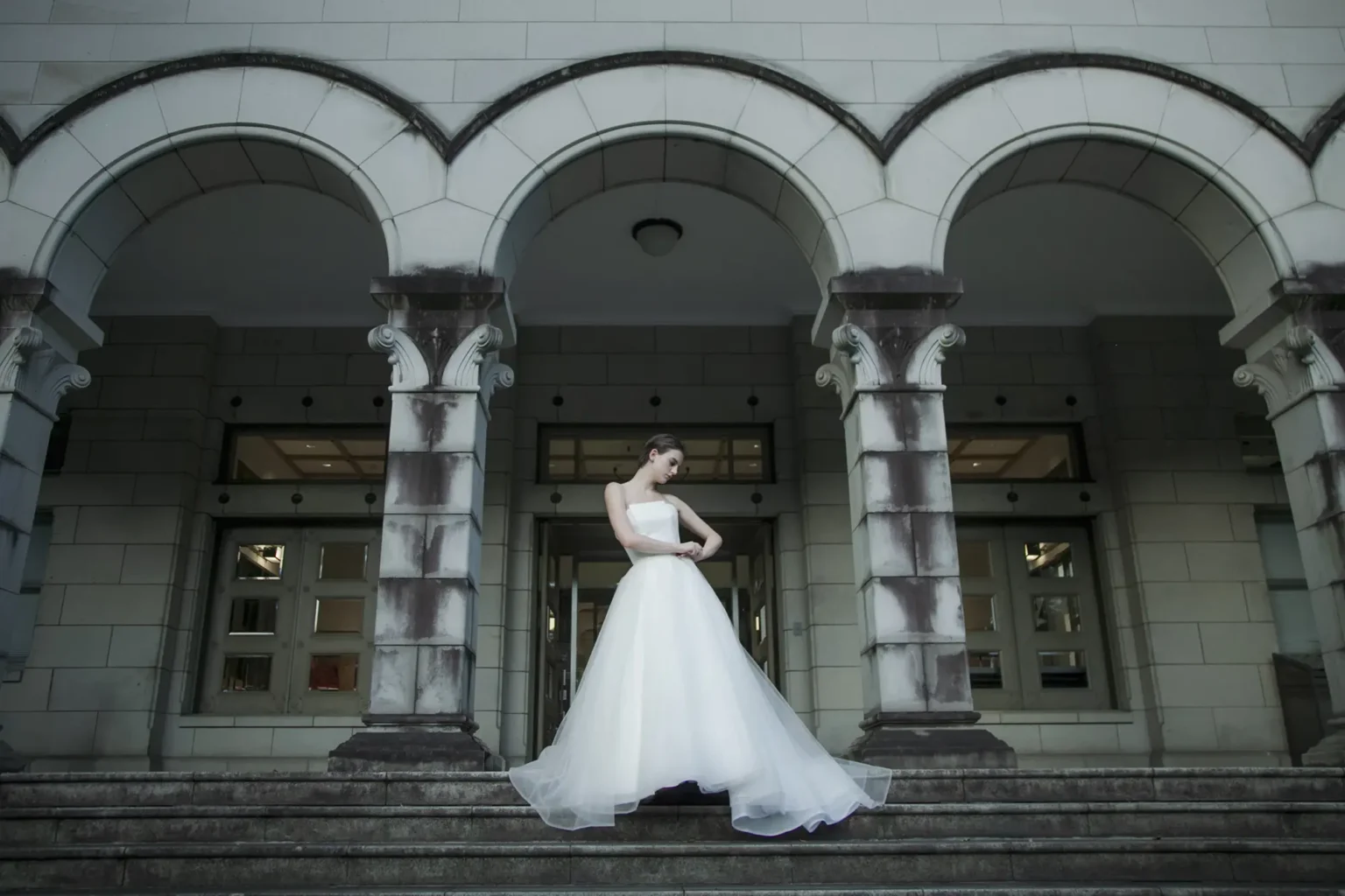 Aラインのウェディングドレス