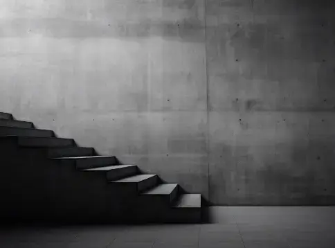 階段のモノクロ写真